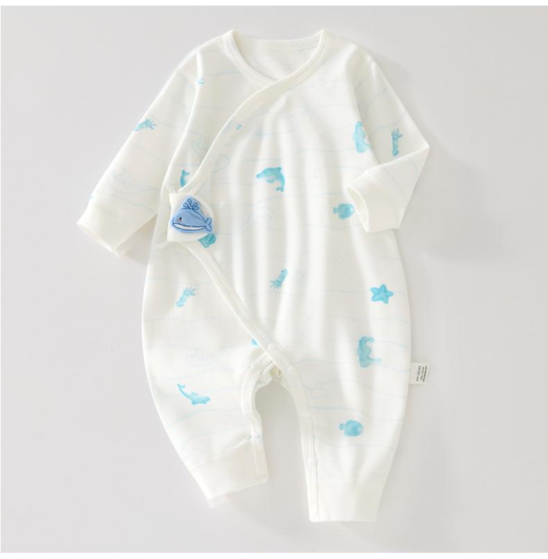 Unisex Pure Cotton Baby Butterfly Romper - All-Season Newborn Bodysuit