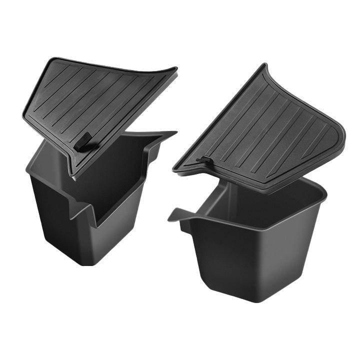 Xiaomi For Tesla Model Y 2025 Juniper Left and Right Rear Trunk Storage Box with Lid Partition Organizer Tail Boot Decor Accessory