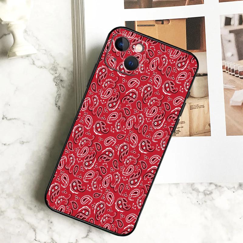 Bandana Paisley Pattern Funda For iPhone 15 16 13 12 Mini 11 14 Pro Max 7 8 Plus X XR XS Max Phone Case iPhone 12
