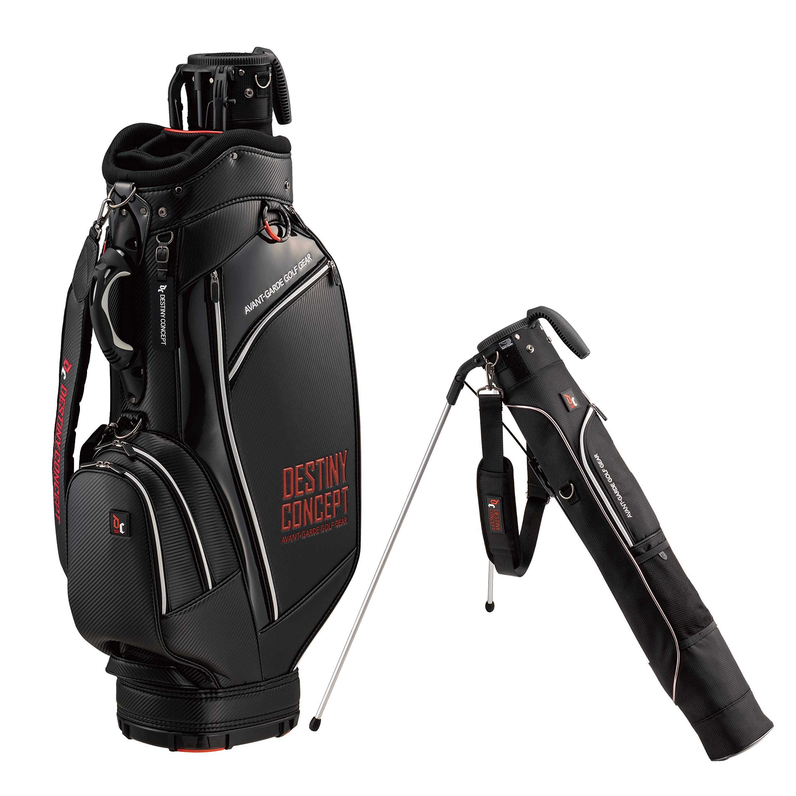 

DESTINY CONCEPT Dual Caddy Bag Self Stand Club Case [DESTINY CONCEPT] DC303CB-DUAL Built-in (Carbon Black)