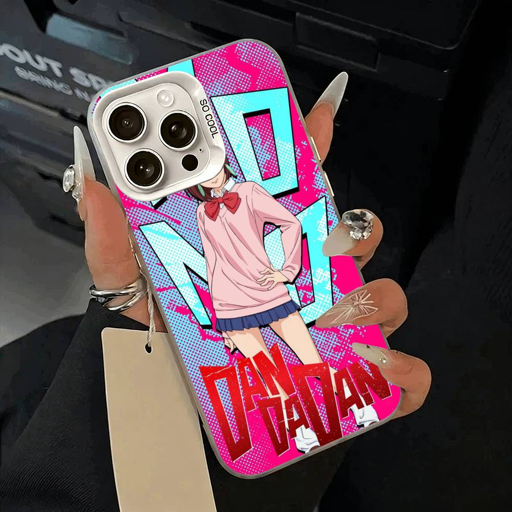 Popular anime-D-Dandadan Phone Case For iPhone 17,16,15,14,13,12,11 Plus,Pro Max,XS,white Silver Phone Case