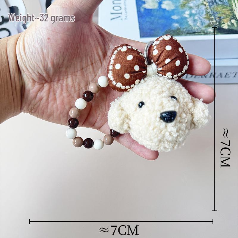 Cute Bow Plush Bear Keychain and Phone Charm Accessory