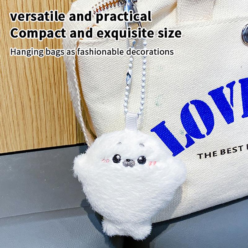 1/2 Pcs Cute Baby Seal Doll Plush Toy Pendant Cartoon Plush Keychain Ocean Toy Souvenir Seal Pendant Gift Doll Bag Pendant Gift