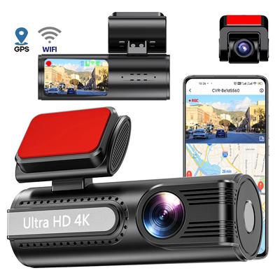 Dash Cam 4K Câmera Gravadora de Condução 1080P Câmera Traseira Suporta GPS WIFI 24H Estacionamento Visão Noturna Monitoramento Caixa Preta