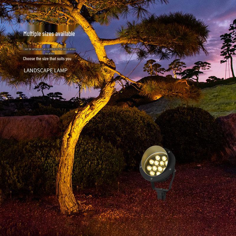 Outdoor Waterproof Tree Spotlight, Garden Floodlight, Landscape Light, Ground Plug Lawn Light