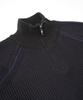 BIRBANTE Multi-Blend Half Zip Knit - Black/Navy