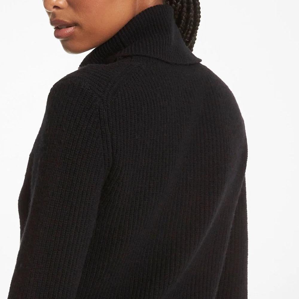 Michael Kors Solid Color Turtleneck Pullover Sweater Women sweater Black MF260HD6V1-001