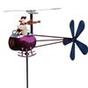 Creative Wrought Iron Weather Vane, Rooster Helicopter Decor for Yard Landscape