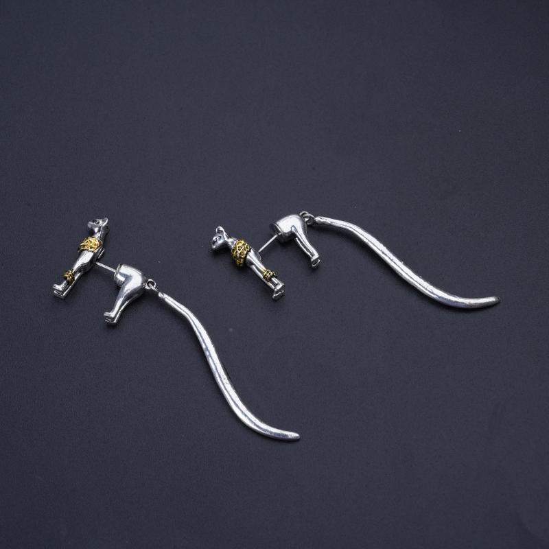 Fashion Ear Pin Delicate Ear Studs Egyptian Cat Shape Ear Jewelry Studs Earrings Ear Accessories for Fashion Outfits