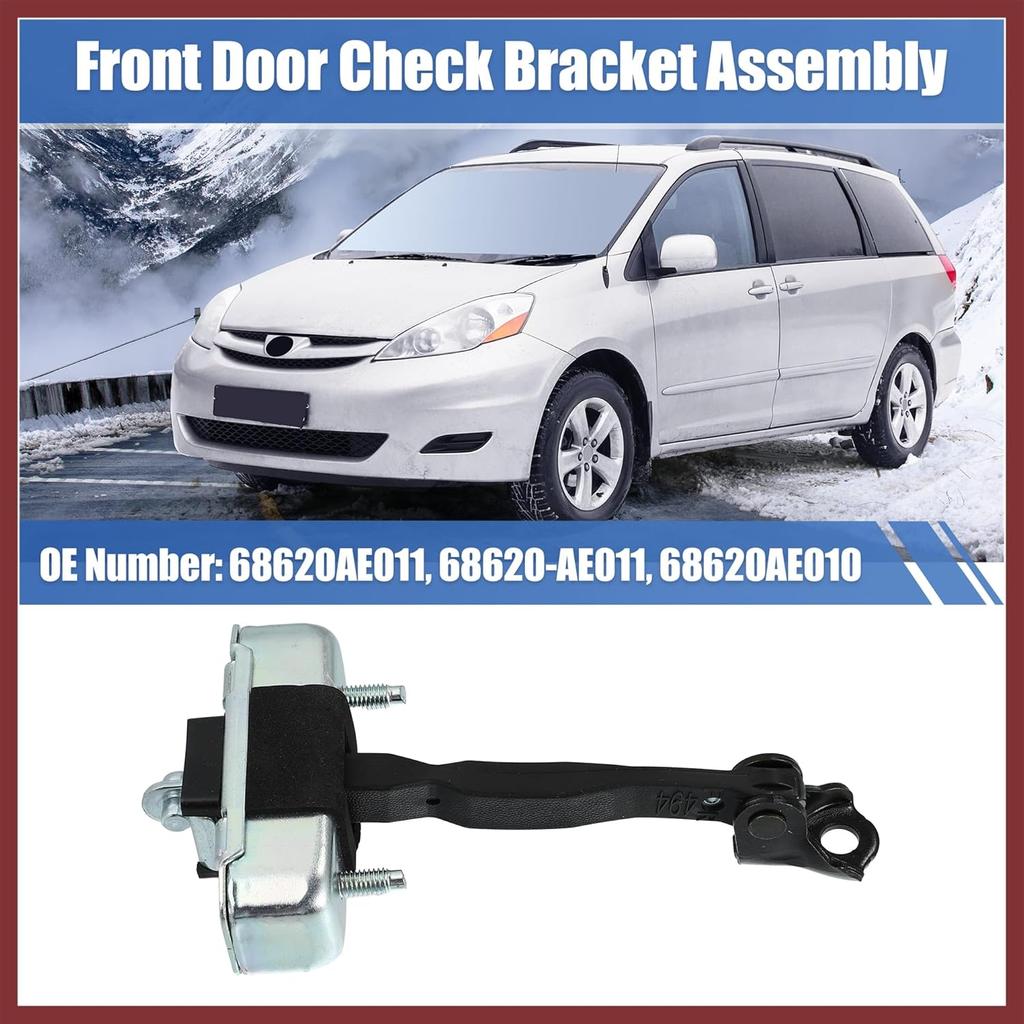Front Left Door Check Bracket Stop Strap 68620-AE011 for Toyota Sienna 2004-2010 Car Door Check Arm Assembly LH Driver Side Door Check Strap Stopper