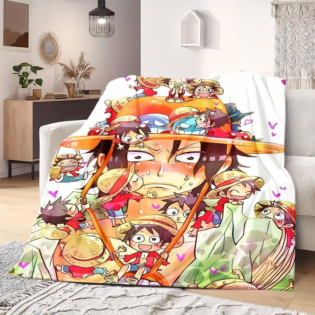 ONE PIECE Print Blanket Warm Comfortable Flannel Blanket Suitable for Bedrooms,Sofas, Beds,Chairs,Travel -QIAO75