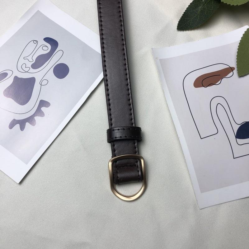 

Черный корейский шик пояс на талию для женщин стильный мягкий ПУ аксессуар мода Brown Gold Buckle