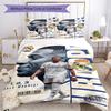 Mbappe Bedding Set Breathable Duvet Cover with Pillowcases Decorative Bed Linen for Bedroom Home Decoration Birthday Gift