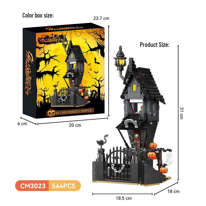 

Трансграничный Хэллоуин Лего-совместимые строительные блоки Замок поместья Скеллингтон