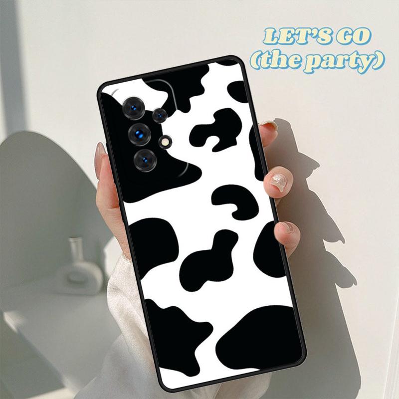 Cow cute spot cartoon print phone case For Samsung Galaxy A42 A31 A40 A51 A71 A32 A80 A91 A52 A72 A73 A20e A21S A50 A70 A11 A12