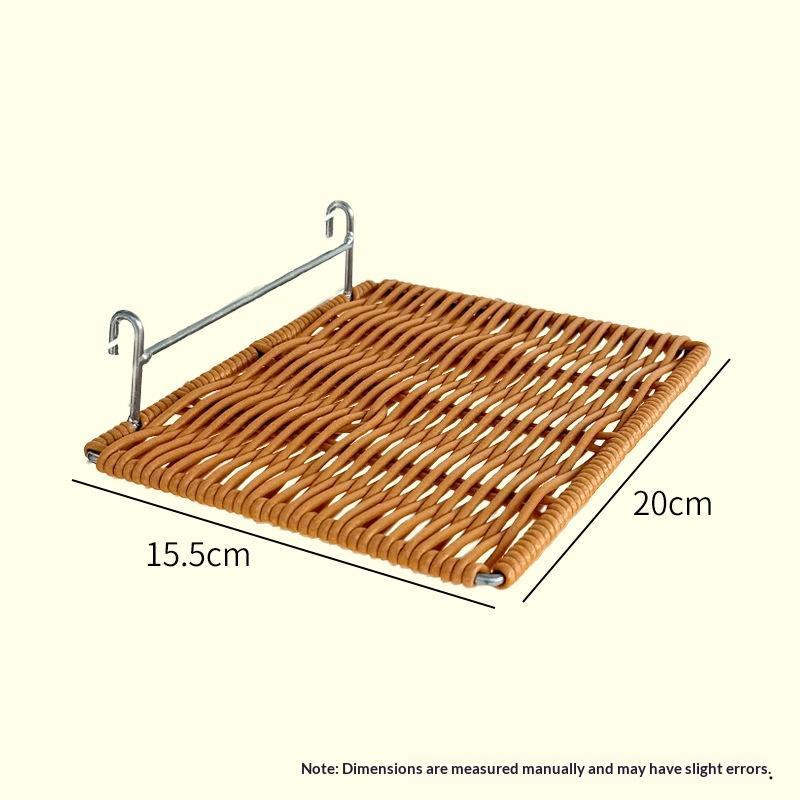 1Pcs Iimitation Rattan Weaving Parrot Perch Rest Wear Resistant Bite Resistant Jumping Platform Breathable Bird Resting Platform