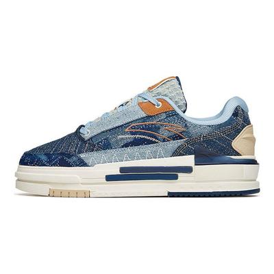 Aotu Thick Sole Non-Slip Low-Top Skate Shoes Men Sneakers Denim-Blue 912218065-1