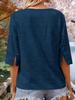 Womens V Neck T Shirt Half Sleeve Loose Fit Casual Basic Top