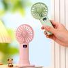 Compact Digital Display Fan Stable Base Portable Desktop Fan Handheld Mini Fan  Gift Giving