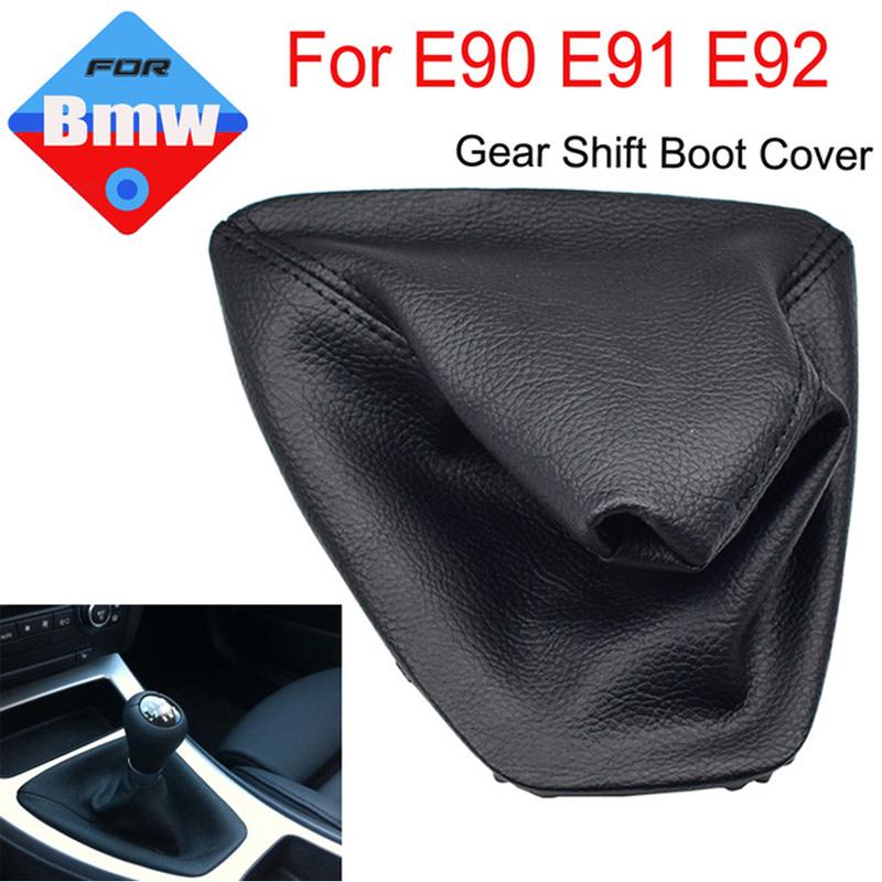 Gear Stick Knob Lever Shifter Fit For BMW E30 E39 E46 E87 E90 E91 E92 E93 With Gaiter Boot Real Leather Dust-Proof Cover Case