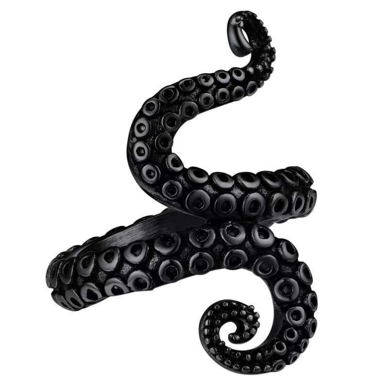 New Retro Octopus Punk Ring Trendy Octopus Open Ring