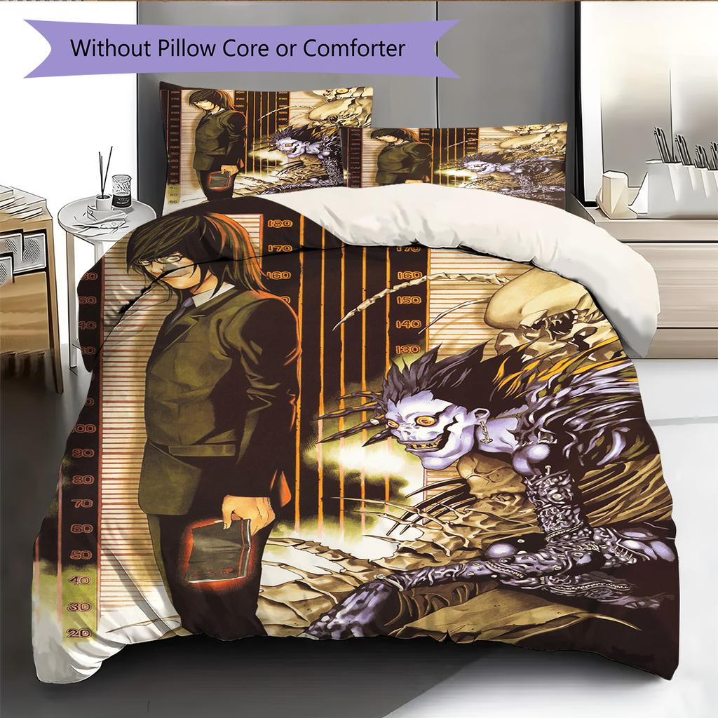 Cartoon Pattern Bedding Quilt Set Quilt Cover Pillowcase Home Decoration Birthday Gift (1 * Duvet Cover + 2 * Pillowcase, Without Core)