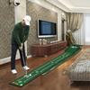 Indoor Golf Putting Mat with Auto-Ball Return & Behind-the-Hole Ball Collector - Putter Alignment Guides At 3, 5 & 7 Feet