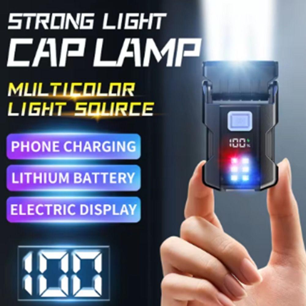 LED Display Rotatable Flashlight Super Bright Keychain  Flashlight  Camping Fishing Walking