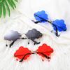 Men and Women Funny Cloud Shaped Shades Rimless Sunglasses Disco Glasses Clouds Tassel Sunglasses Steampunk Sunglasses