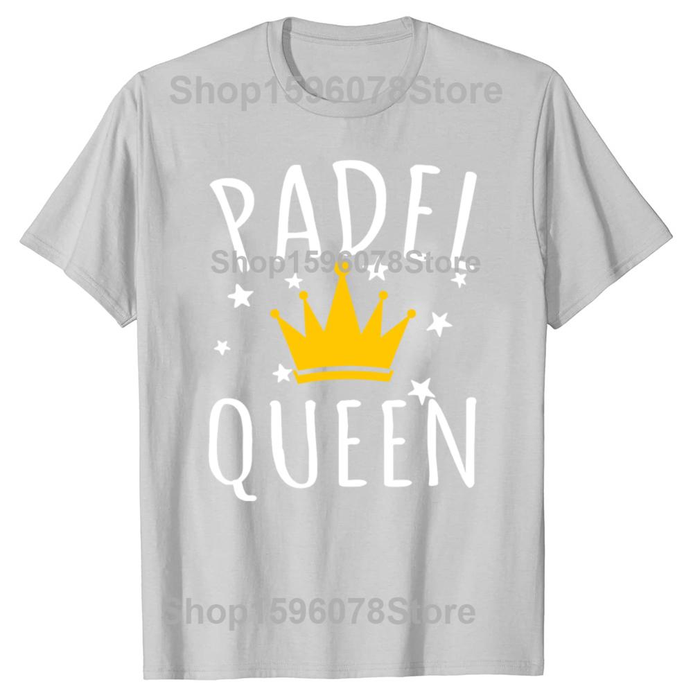Funny Retro Padel Queen Practice Cotton Tops Fitness T-Shirt Oversized Unisex Tshirt Graphic Tees Men's Clothing Streetwear