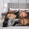 George Michae Collage Warm Soft Blanket Child Plush Bedding Throws Aesthetic Couch Chair Flannel Bedspread Sofa Bed Cover
