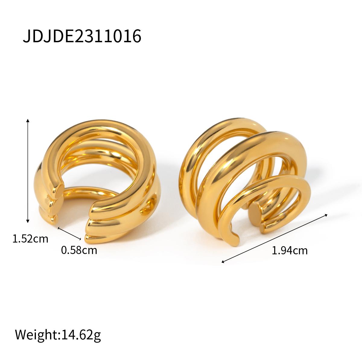 

Uworld Не регулируемые Золотистый Цвет 18k Позолоченная Нержавеющая Сталь Толстые Серьги-Клипсы для Ушей Ушная Раковина Привлекательный Шарм Ювелирные Изделия Женщины золотой