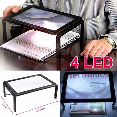 Lupa gigante grande manos libres con lupa de luz LED para leer, etc.