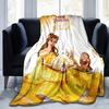 1pc, Disney Princess Bella Throw Blanket Soft Flannel Coverlet for Bed, Couch, Travel, Camping, Car, Beach, Office Nap Perfect Gift
