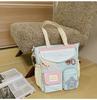Schoolbag New High-value Japanese Ins Fresh and Sweet Plaid Girl Make-up Bag Light Shopping Large-capacity Messenger Bag