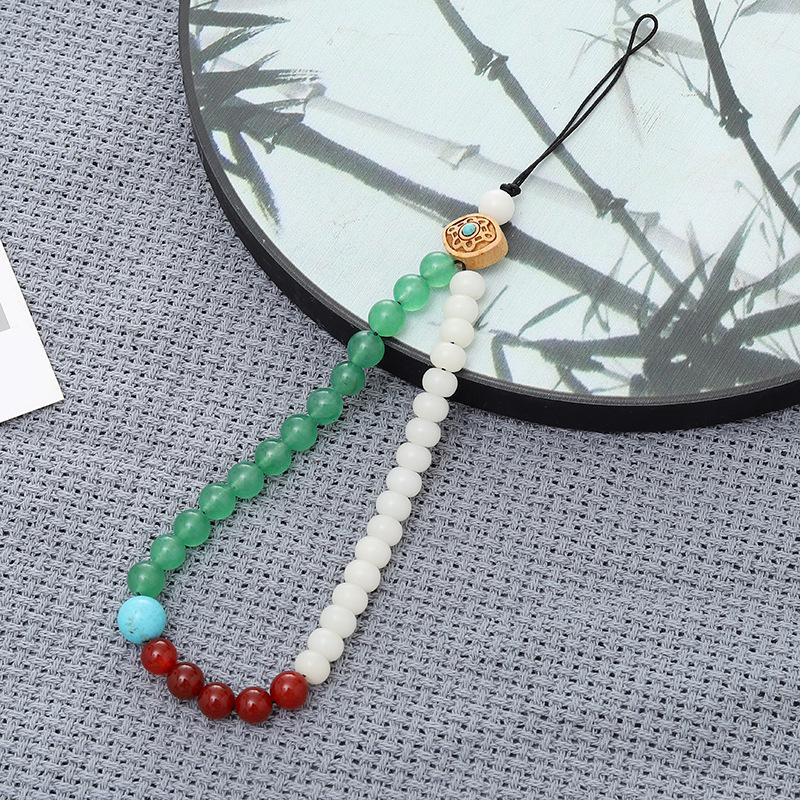 Stylish Pearl Bow Mobile Phone Lanyard with CCD Camera Pendant