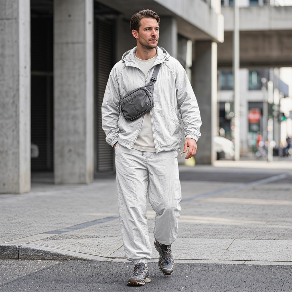 Men's Sun Hoodie Jacket and Pants Set Quick Dry Lightweight for Outdoor Sports