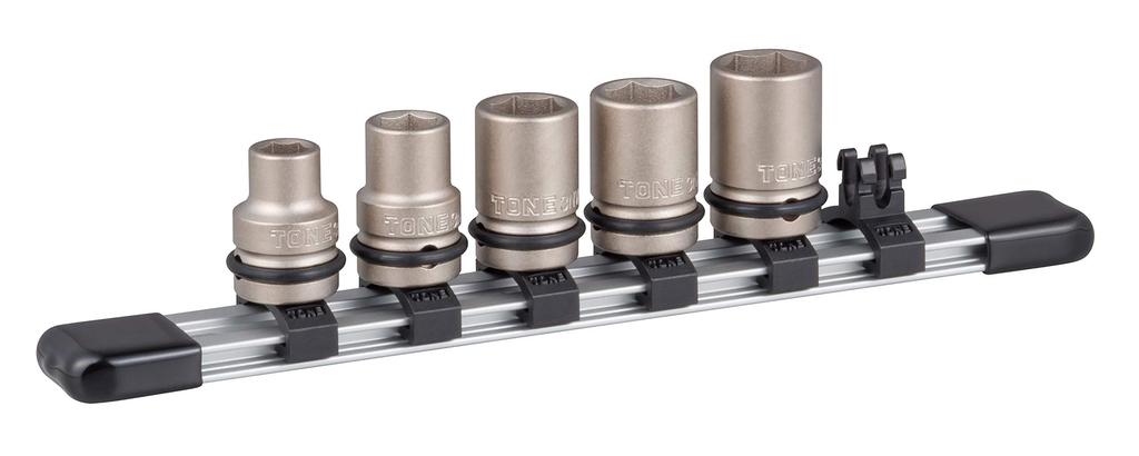 Tone Impact Socket Set 5 Pieces (with Holder), HNV305S, 9.5mm (3/8") Drive,