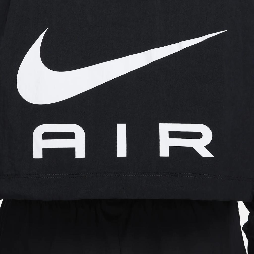 Nike Solid Color Square Neck Long Sleeve Jacket Women Jackets Black FB8078-010