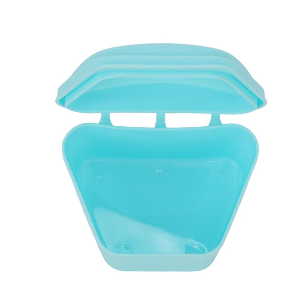 Trapezoid Orthodontic Retainer Case Travel Portable Denture Mouth Guard Storage Box for Home Office