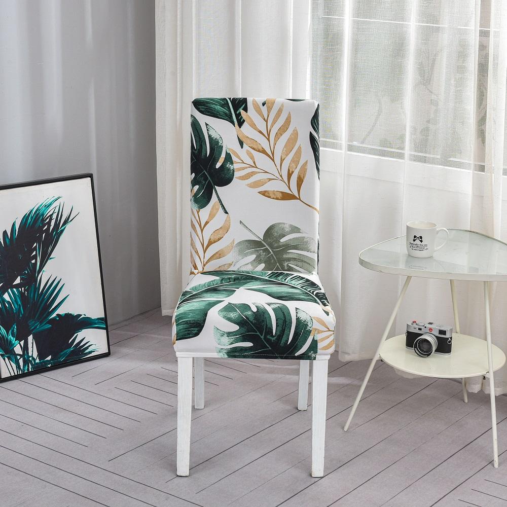 

Чехол на стул для столовой, эластичный спандекс, съемный, моющийся, противопыльный стул, чехол, цветочный стул для кухни, домашняя обивка 1piece