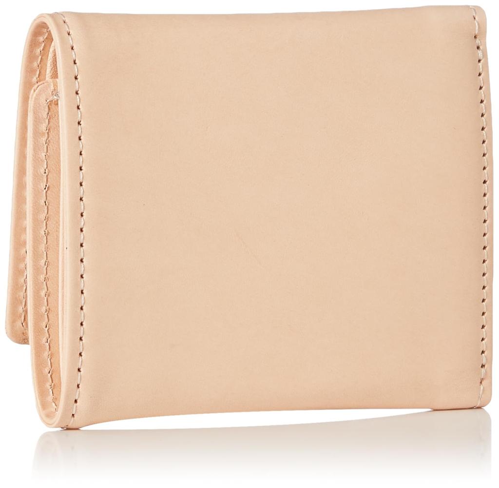 White Tanned Leather Long Wallet Trifold Wallet PH0755 Beige 50501 [Kitamura] (Billfold) Men's