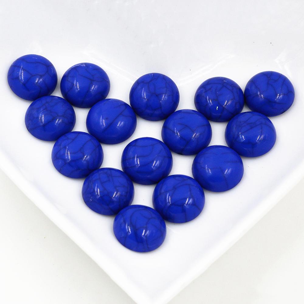 Neue Mode 40 Stück/Los 12mm Mix Farben Flache Rückseite Harz Cabochons Cameo