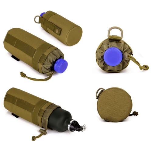 PHOENIX IKKI 550ml Water Bottle Holder, Molle Compatible, Camouflage Pattern, Tactical, Military, Outdoor, Water Bottle Pouch, Handy Pouch, Water Bott