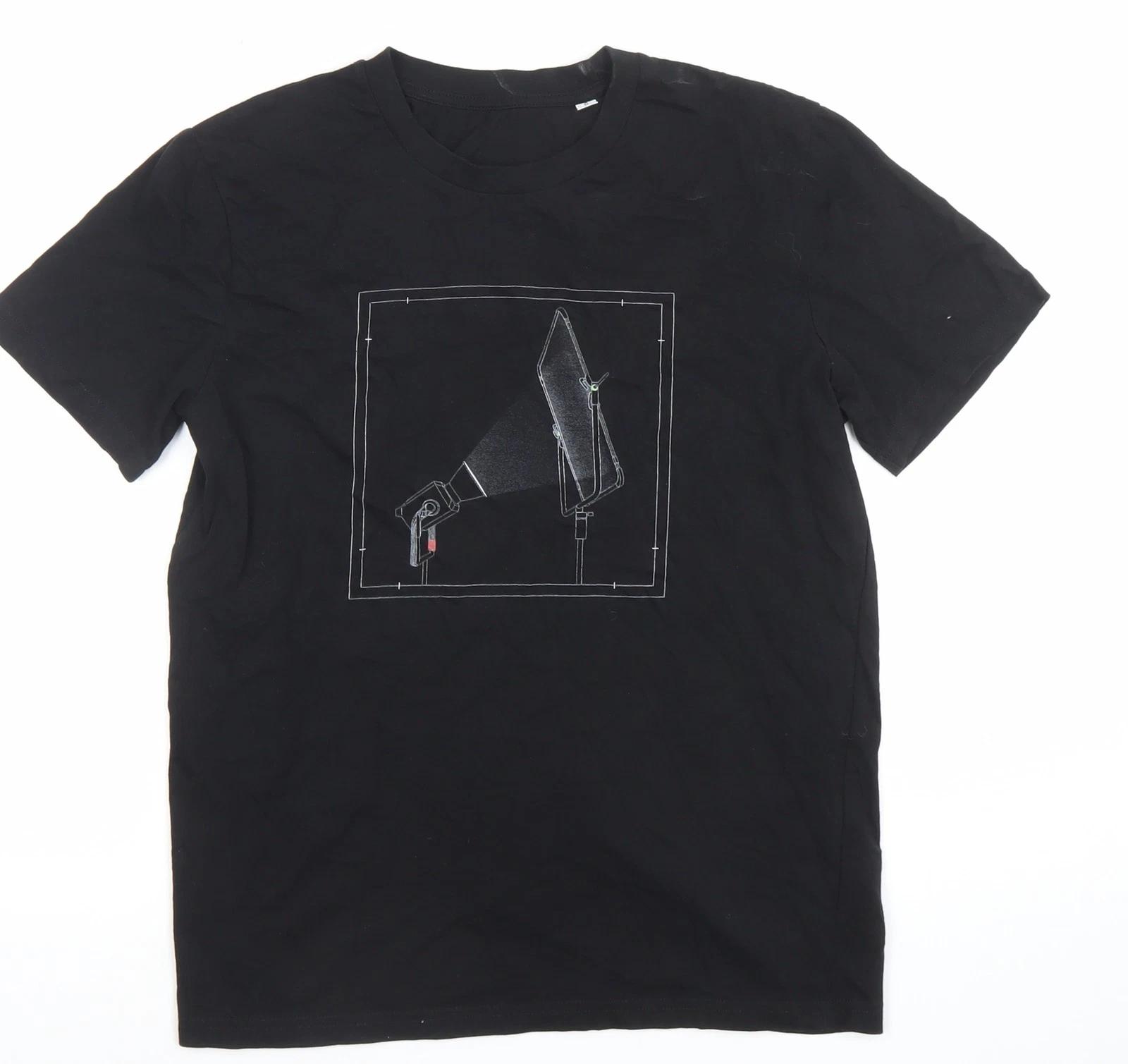 

Stanley/Stella Men s Black Graphic Organic Cotton T-Shirt Size S S
