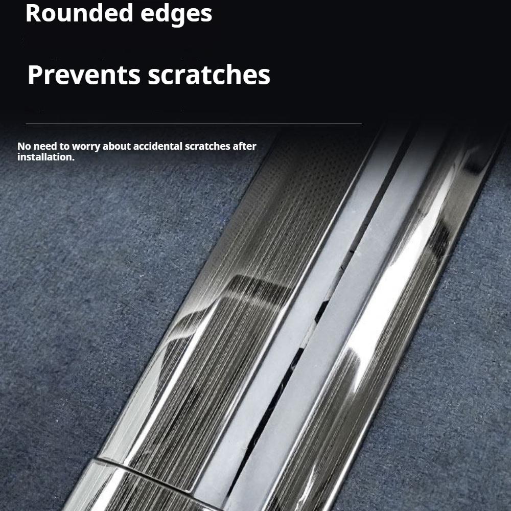 Fit For ZEEKR 9X 2025 Specialized Stainless Steel Seat Rail Trim Strip Protective Bright Strip Interior Modification Ornaments