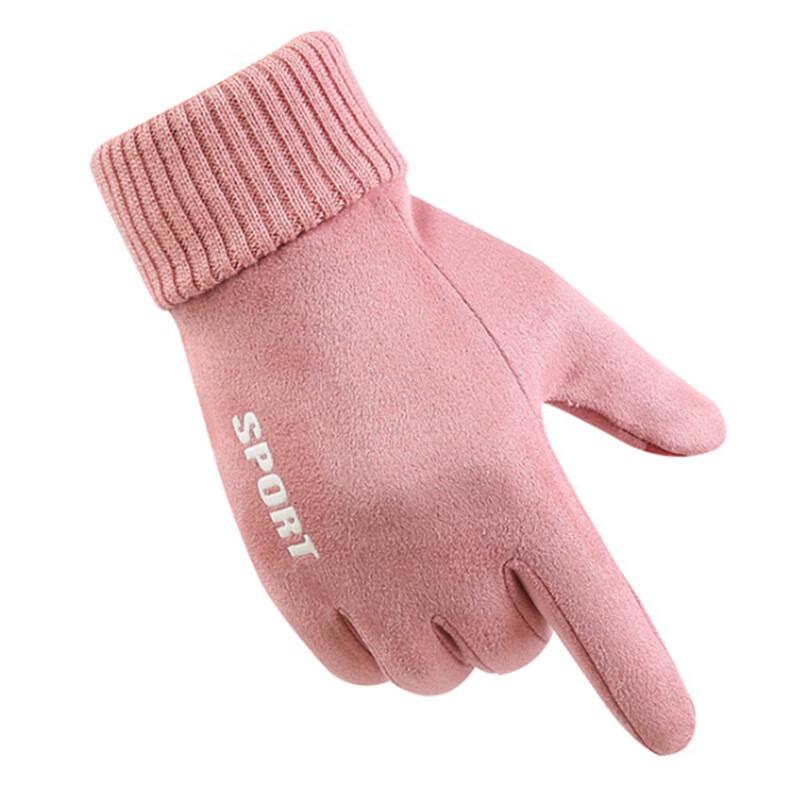 Women s Suede Fleece Cycling Touchscreen Gloves (6-Pack)