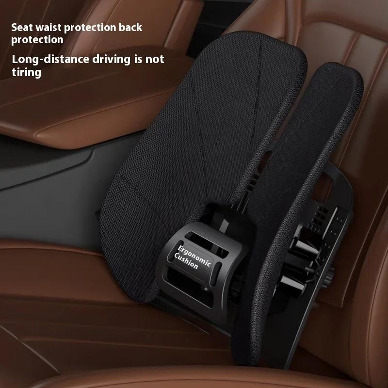 Ergonomic waist and back cushion,adjustable width and height,stretchable straps,detachable design,relieves waist,back fatigue