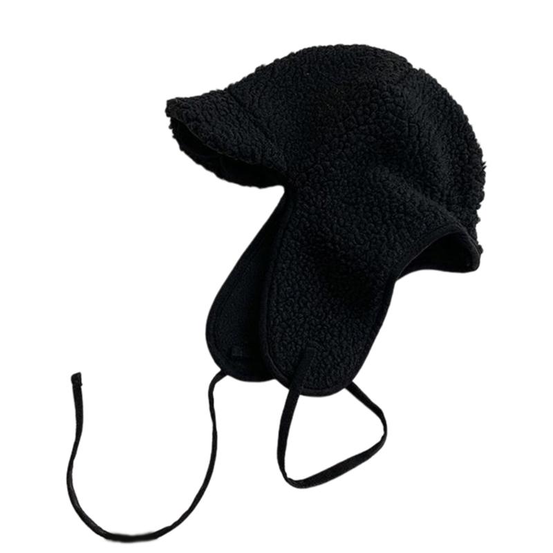 Bomber Hat Plush Earflap Hat Curved Visor Ski Hat Hooded Hat Fleece Earflap Hat Plush Trapper Hat Ear Protection Hat