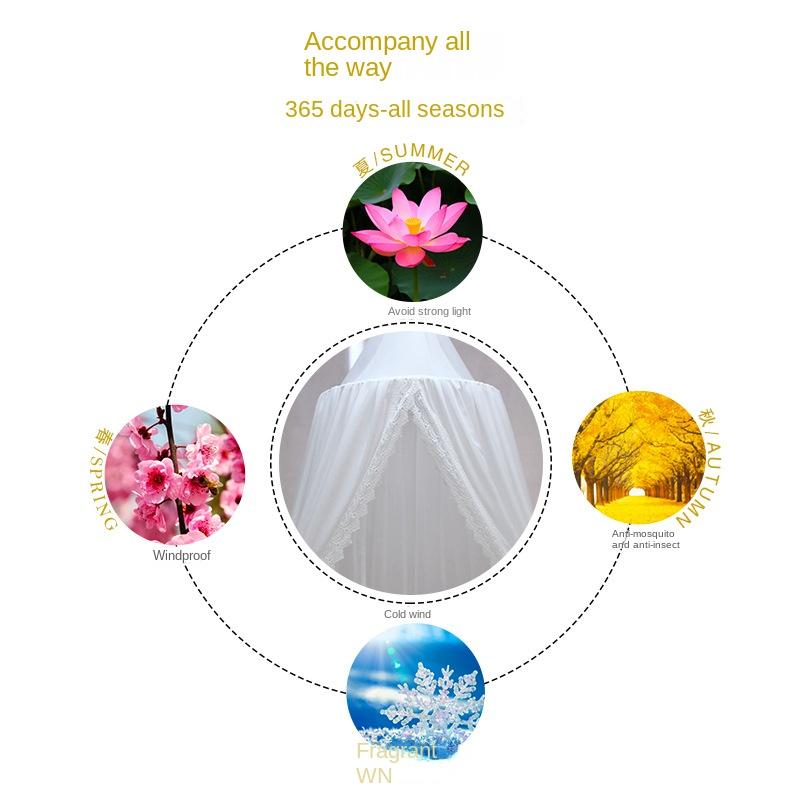 Mosquito Net Crib For Baby Lace Shading Bed Canopy Kids Hanging Dome Curtain Toddler Princess Play  Children Room Decoration